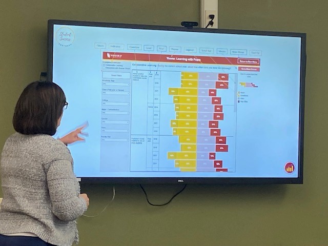 Noreen displays NSSE dashboard example