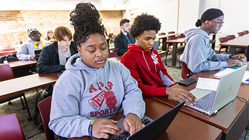 Students in a classroom