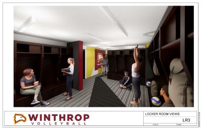 Rendering of Winthrop Volleyball Locker Room Page 3