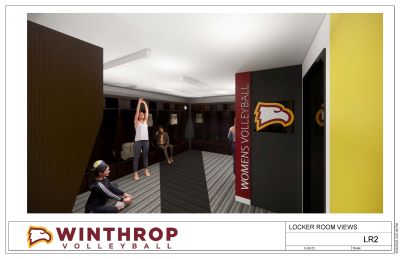 Rendering of Winthrop Volleyball Locker Room Page 4