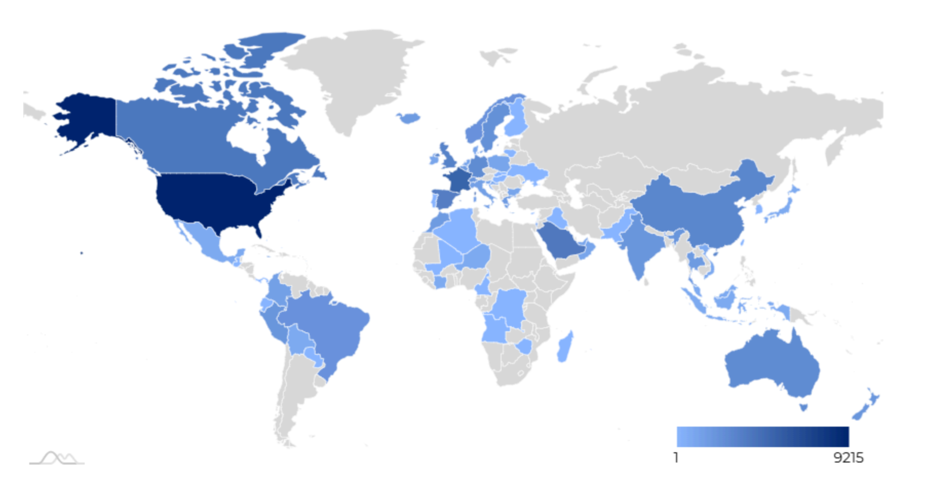 Heat Map of Where Alumni Are in the World