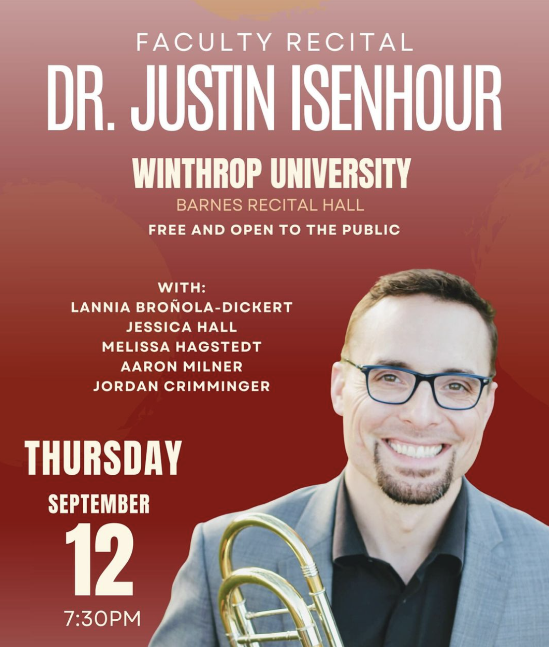 Faculty Recital: Justin Isenhour graphic