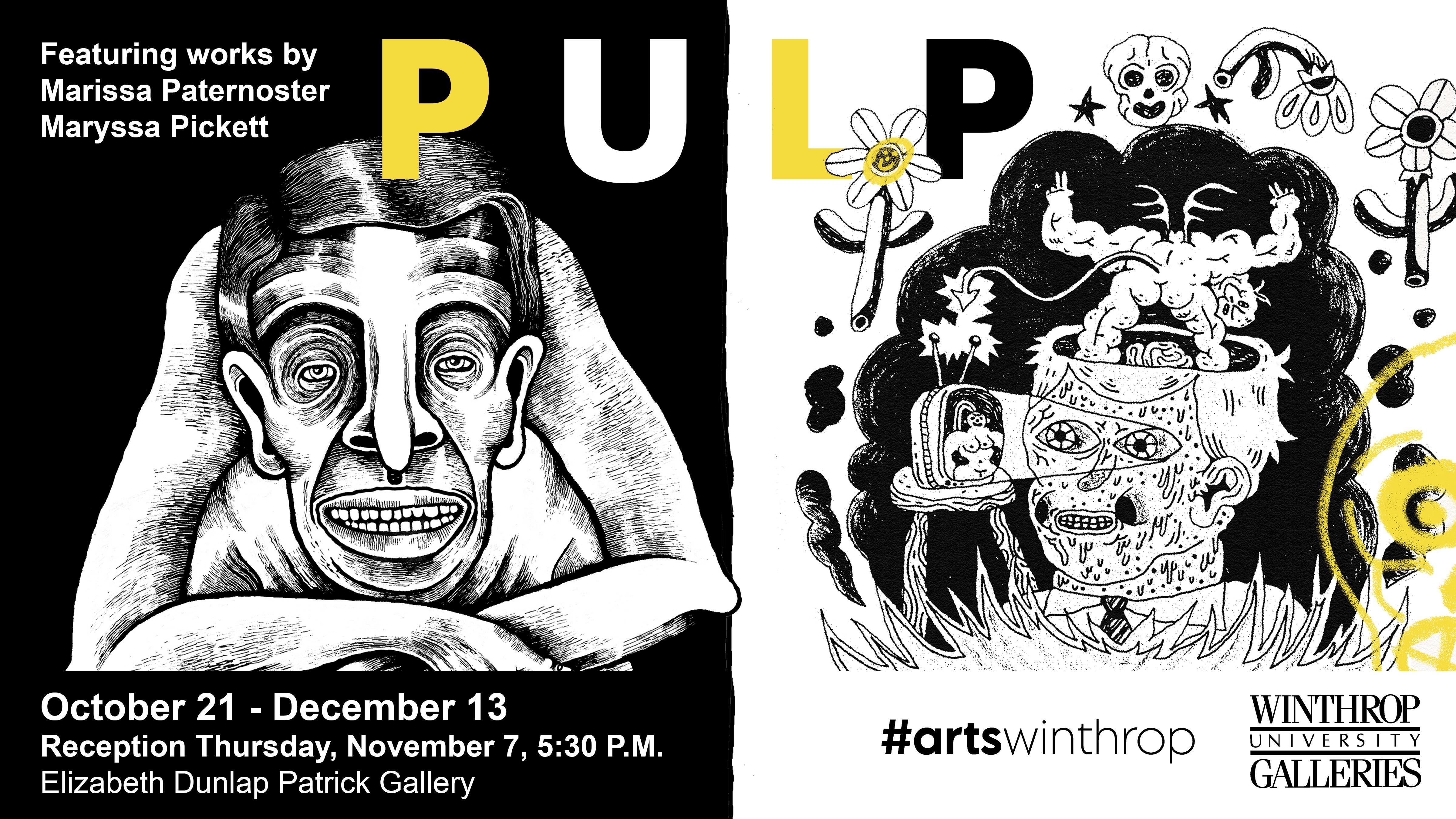 PULP: Featuring works by Marissa Paternoster & Maryssa Pickett, Exhibition graphic