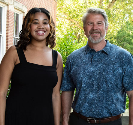 Morgan Moore and Provost Sebastian van Delden