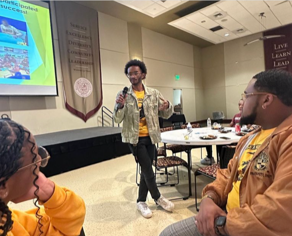 a diversity peer educator leading a workshop