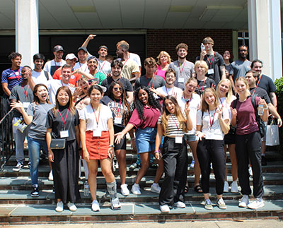 a group photo of Winthrop international students