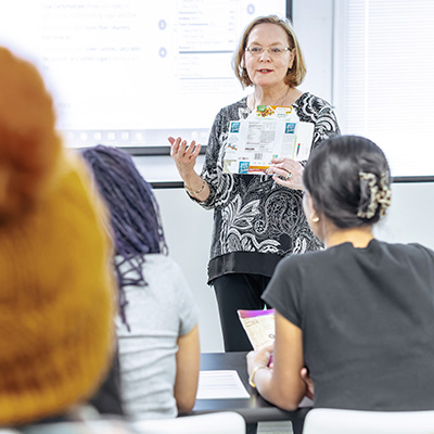 Professor talking to a class