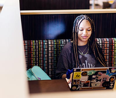 Student on Laptop