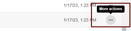 screenshot of the more actions button